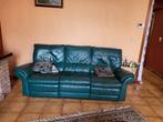 Ensemble de 3 canapé  cuir  vert  6 places au total, Maison & Meubles, Canapés | Salons, Enlèvement