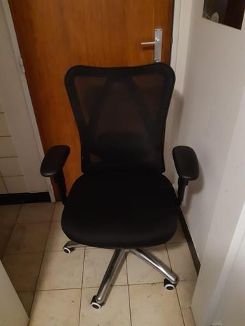 Ergonomische bureaustoel, Huis en Inrichting, Bureaustoelen, Ophalen, Zwart, Zo goed als nieuw, Bureaustoel