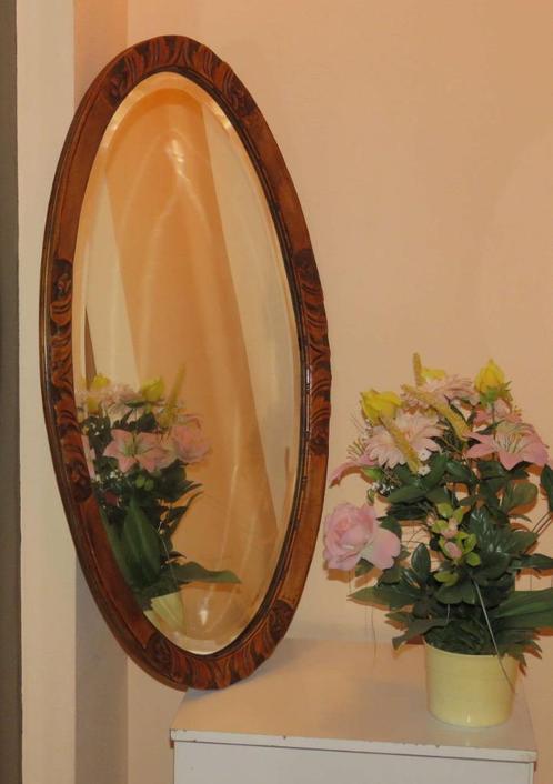 Beau miroir à l'ancienne, Antiquités & Art, Antiquités | Miroirs, 50 à 100 cm, 100 à 150 cm, Ovale, Enlèvement