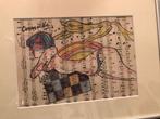 Dessin de Corneille, œuvre unique signée sur papier à musiqu, Antiquités & Art, Art | Peinture | Classique, Enlèvement ou Envoi