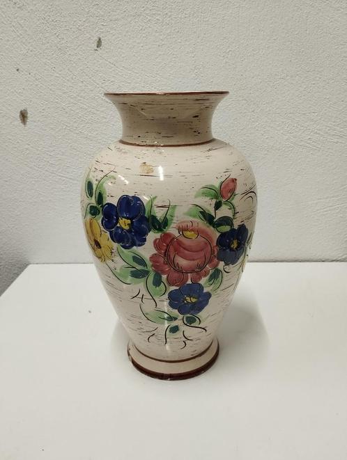 Vintage Keramische vloervaas "Italia Floral" - West Germany, Huis en Inrichting, Woonaccessoires | Vazen, Gebruikt, Overige kleuren