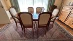 Ovale tafel + 6 stoelen, Ophalen, Gebruikt