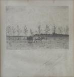 THEODOOR VERSTRAETE / BOERENKAR / ZW-W ETS / 42x40cm / KADER, Ophalen of Verzenden