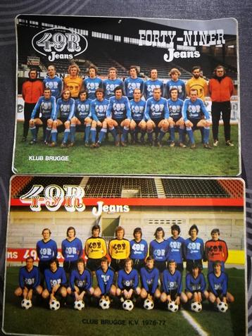Club Brugge 2 ploegstickers jaren '70