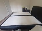 bed te koop, Huis en Inrichting, Slaapkamer | Bedden, Ophalen, Zwart, Tweepersoons, Zo goed als nieuw