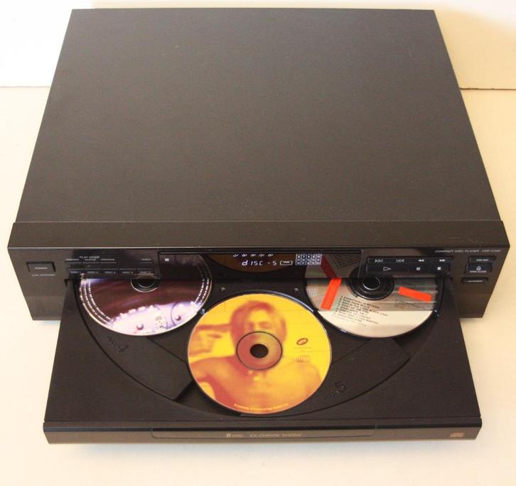 Sony CDP-C345 CD-Speler Voor 5 CD's / Shuffle Functie, Audio, Tv en Foto, Cd-spelers, Zo goed als nieuw, Sony, Wisselaar, Ophalen of Verzenden