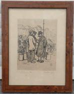 Eau forte la batte 3 personnage signe jean donnay, Enlèvement ou Envoi