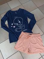 Pyjama 2 pièces 14 ans  Bleu marine et corail, Comme neuf, Fille, Vêtements de nuit ou Sous-vêtements, Enlèvement ou Envoi