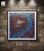 Peinture pouring acrylique, Antiquités & Art, Enlèvement ou Envoi