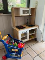 Speelgoedkeuken met toebehoren in winkelkar, Kinderen en Baby's, Ophalen, Gebruikt, Hout, Speelkeuken-accessoire