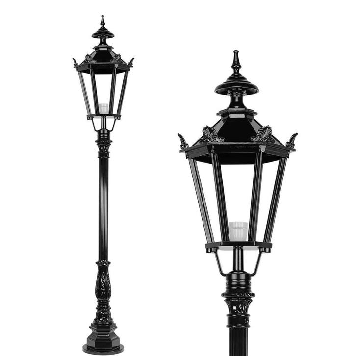 Tuinlantaarn zeskant Bodegraven M - 185 cm, Tuin en Terras, Buitenverlichting, Nieuw, Staande lamp, Aluminium, Led, Ophalen of Verzenden