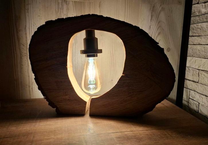 Lampe en bois, Huis en Inrichting, Lampen | Wandlampen, Hout, Ophalen