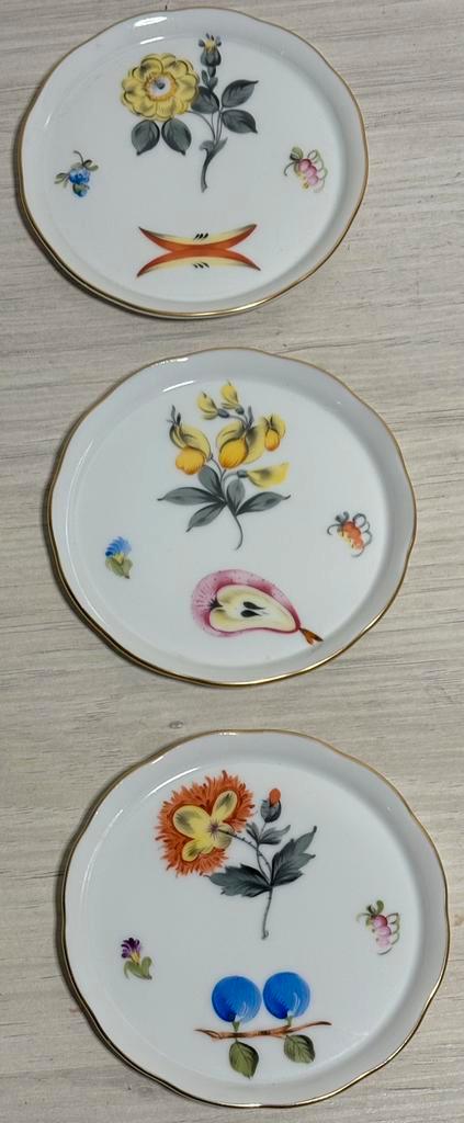 Mini assiettes /dessous de verre HEREND HUNGARY, Antiek en Kunst, Antiek | Servies los, Ophalen