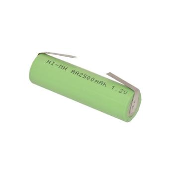 Flat-top AA oplaadbare batterij 2500 mAh 1.2V met tag