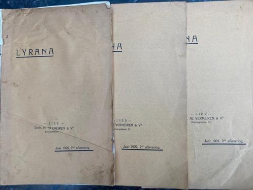 Lier - Lyrana - 1909 (1ste jg.), 15 nummers - Zeldzaam, Livres, Histoire nationale, Envoi