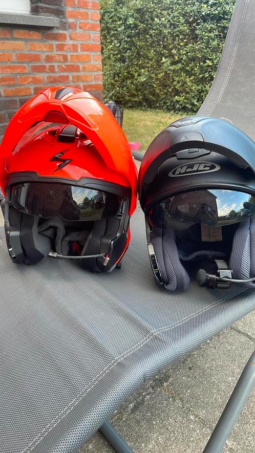 2 Integraalhelmen van topmerken+ systeemaudio Scalarider, Motoren, Kleding | Motorhelmen, M, Ophalen
