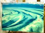 Mooie canvas 140x100 cm - Blauwe zee, Huis en Inrichting, Nieuw, Ophalen
