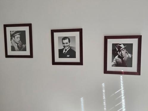 Drie retro kaders van oude filmsteren anno 50/60, Huis en Inrichting, Woonaccessoires | Lijsten, Nieuw, Hout, Ophalen of Verzenden