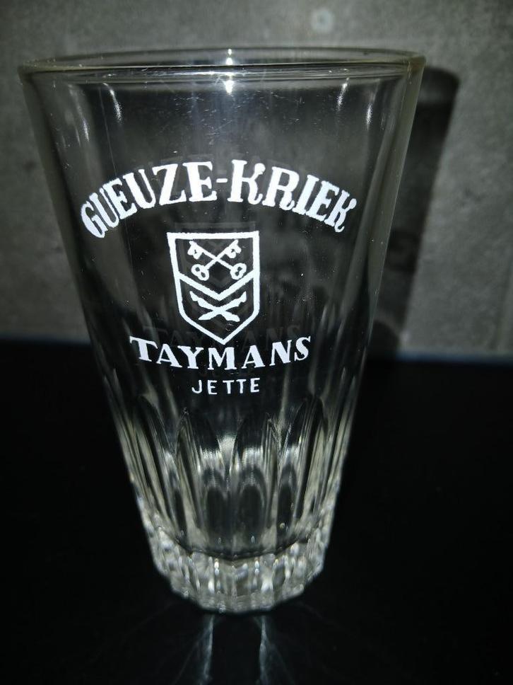 Oud Kriek TAYMANS JETTE geuzeglas, Verzamelen, Biermerken, Gebruikt, Glas of Glazen, Overige merken, Ophalen of Verzenden