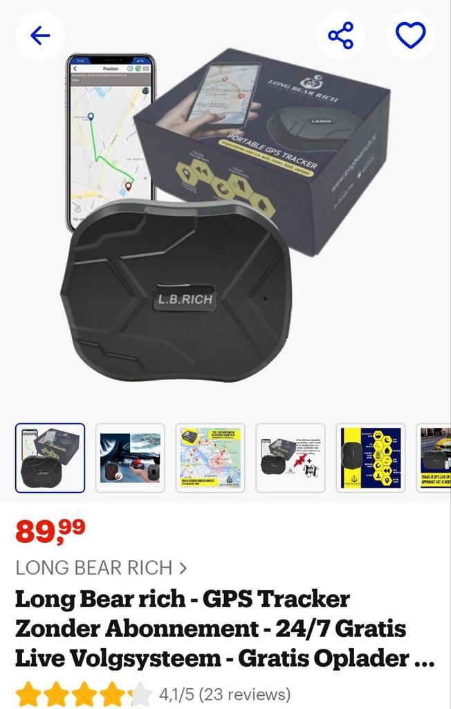 GPS Tracker met sterke magneet, Auto diversen, Anti-diefstal, Zo goed als nieuw, Ophalen