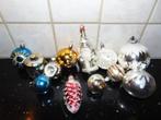Oude glazen kerstballen en -figuren, Diversen, Kerst, Ophalen of Verzenden, Gebruikt