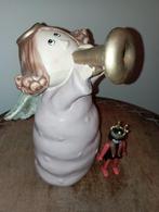 661) Engeltje speelt trompet (keramiek), Ophalen of Verzenden