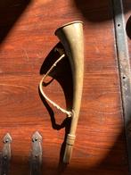Vintage koperen hoorn - antiek jachthoorn, Muziek en Instrumenten, Blaasinstrumenten | Hoorns, Ophalen of Verzenden