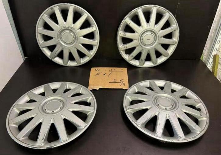 4 universele 14" wieldoppen superprijs 5€/4, Auto diversen, Wieldoppen, Gebruikt, Ophalen of Verzenden
