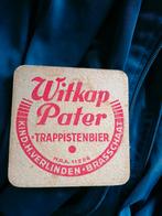 Heel oud bierviltje Witkap Pater Brasschaat., Ophalen of Verzenden, Gebruikt
