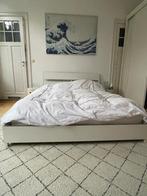 Tweepersoonsbed 1m60 IKEA Wit, Huis en Inrichting, Slaapkamer | Bedden, Ophalen, Overige materialen, Gebruikt, Wit