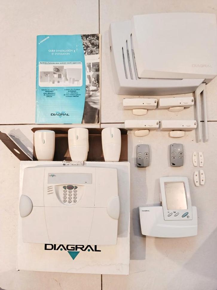 ALARME SANS FIL DIAGRAL, Bricolage & Construction, Systèmes d'alarme, Utilisé, Sirène, Mouvement, Sans fil, Enlèvement
