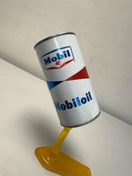 Mobiloil olie blik met druppel standaard, Verzamelen, Merken en Reclamevoorwerpen, Ophalen of Verzenden, Gebruikt, Reclamebord