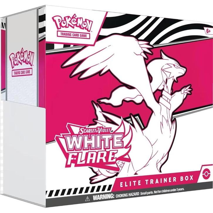 Pokemon Scarlet & Violet: White Flare Elite Trainer Box ENG, Hobby en Vrije tijd, Verzamelkaartspellen | Pokémon, Nieuw, Booster