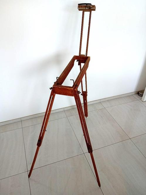 Zeldzame antieke schildersezel en werktafel., Hobby en Vrije tijd, Schilderen, Zo goed als nieuw, Ezel, Ophalen of Verzenden