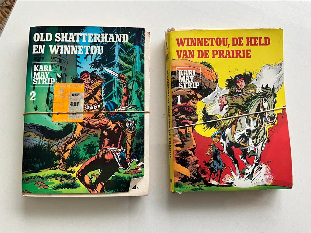 2 stripverhalen van Karl May reeks, Boeken, Avontuur en Actie, Gelezen, Ophalen of Verzenden