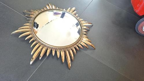 Mooie oude Originele Vintage Zonne spiegel Deknudt, Antiek en Kunst, Antiek | Spiegels, 50 tot 100 cm, Minder dan 100 cm, Rond