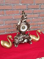 Vintage klok met twee zwanen goed staat, Ophalen, Zo goed als nieuw