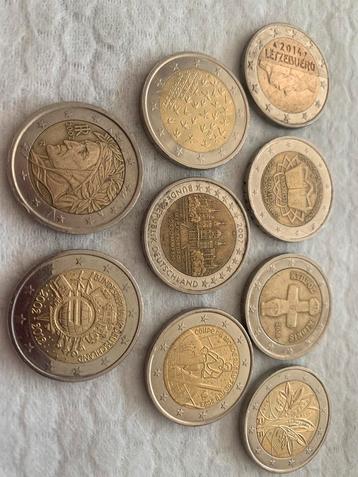 9 niet zo courante 2€ munten beschikbaar voor biedingen