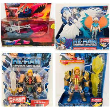 4x Mattel Masters of the Universe motu He-man figuren poppen beschikbaar voor biedingen