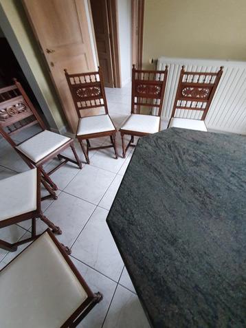 ANTIEKE PRACHTIGE BRUINE STOELEN  6 STUKS  499 EURO beschikbaar voor biedingen