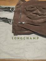 Grijze daim  LONCHAMP handtas, Handtassen en Accessoires, Tassen | Damestassen, Ophalen of Verzenden, Zo goed als nieuw, Grijs