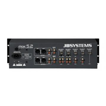 JB Systems - MIX 5.2 Table de mixage 5 canaux 2 zones indépe, Enlèvement, Neuf, 5 à 10 canaux, Entrée micro