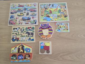 Houten inlegpuzzels beschikbaar voor biedingen