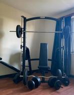 Smith machine 160kg gewichten biceps bank en stang optrekrek, Ophalen, Zo goed als nieuw, Armen