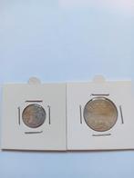 2 mooie zilveren munten van 3 pence en 1 shilling ZAR., Enlèvement ou Envoi, Argent