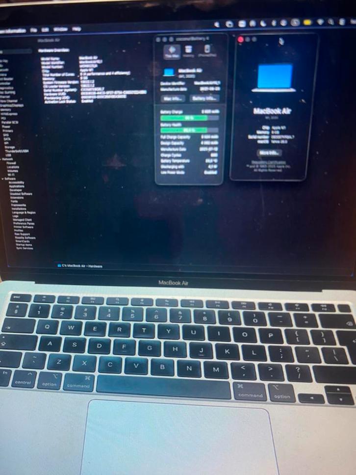 Macbook Air 13.3” M1 2021 8GB/256GB 81%, Computers en Software, Apple Macbooks, Zo goed als nieuw, MacBook, 256 GB, 8 GB, Ophalen