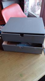 Houten opbergdoos met 2 laden