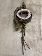 Schitterend kunstwerk in messing met amethyst, Ophalen, Mineraal
