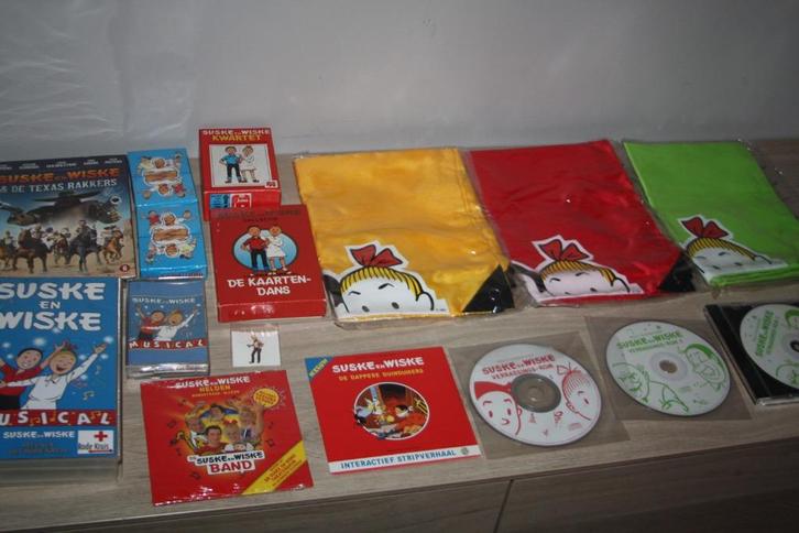 Lot Suske en Wiske items , kaarten , CD , DVD , enz., Verzamelen, Stripfiguren, Zo goed als nieuw, Overige typen, Suske en Wiske
