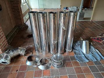 Inox dubbelwandige buis met toebehoren, Enlèvement, Comme neuf